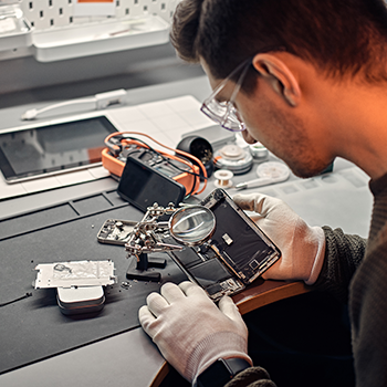 smartphone being repaired