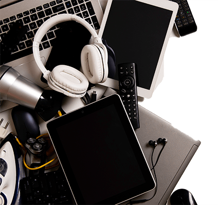 A pile of various gadgets